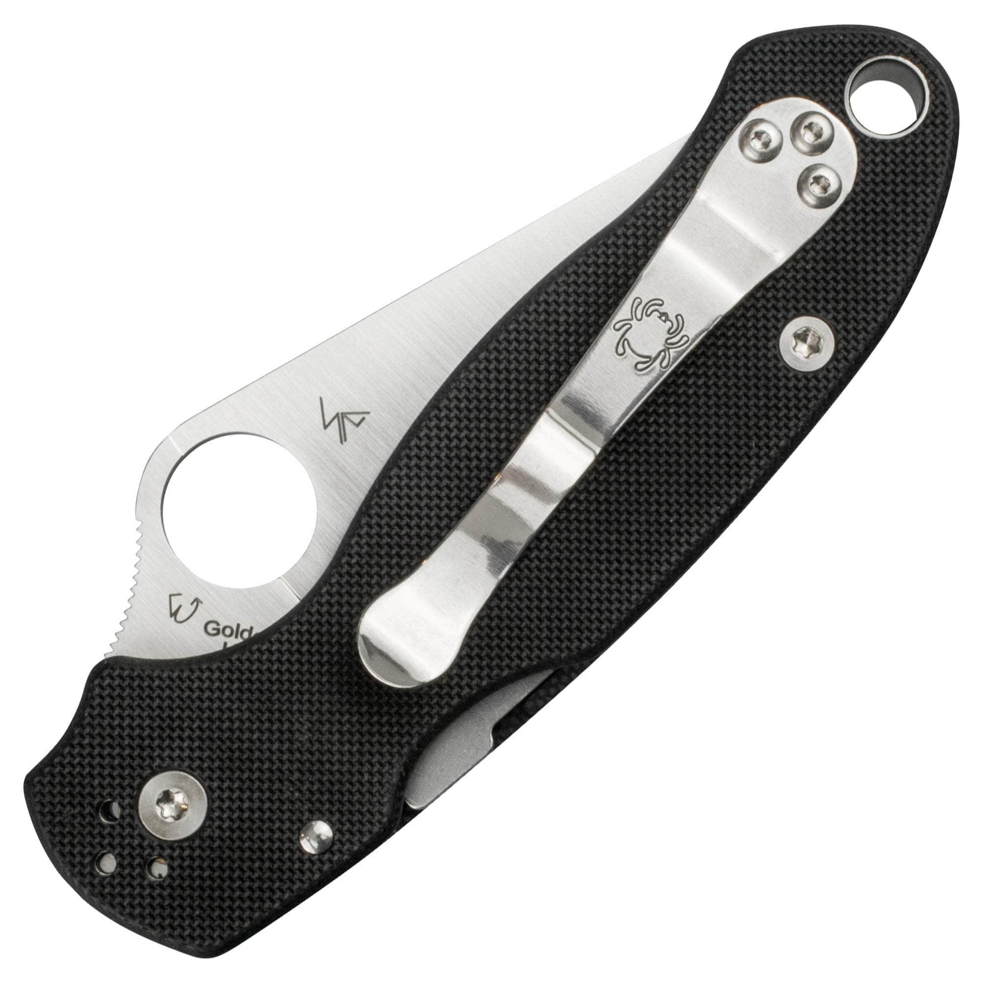 Spyderco Para 3, 3 Serrated S45VN Blade, Black G-10 Handle - C223GS Clearance Sast