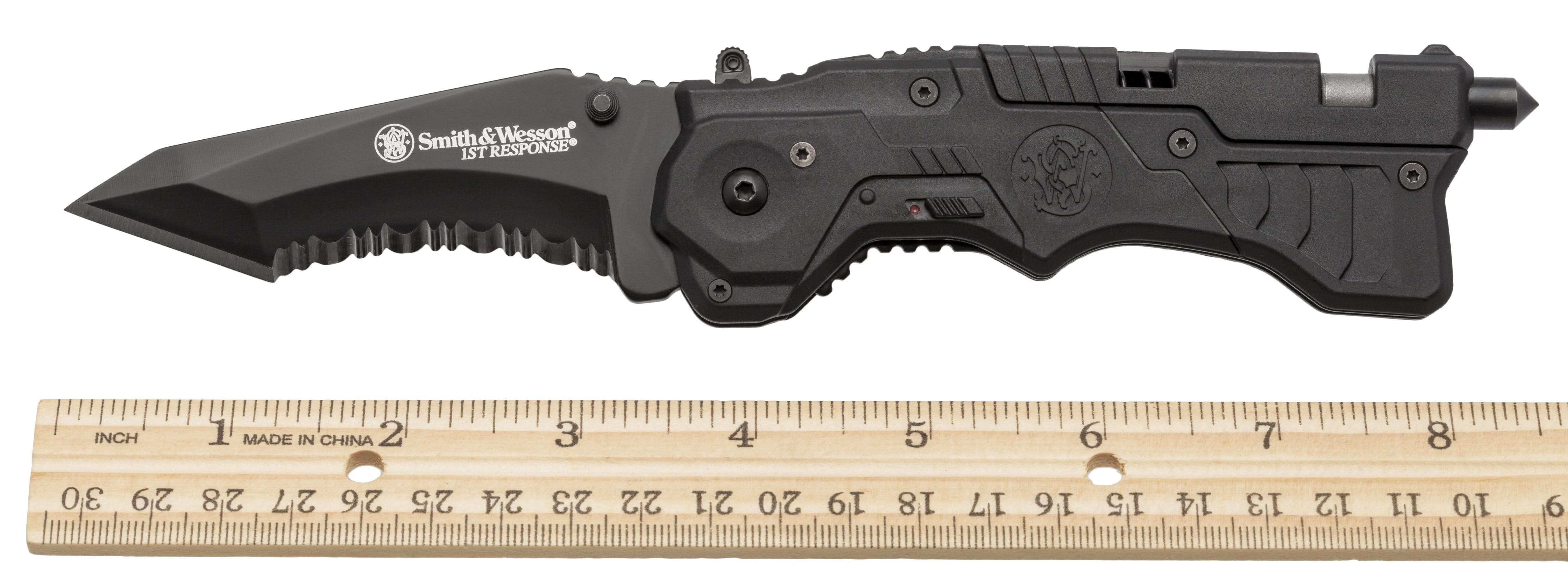 Smith & Wesson 1st Response Rescue Tool, 3.4 Assisted Blade, GFN Handle - SW911B Free Shipping Best Seller