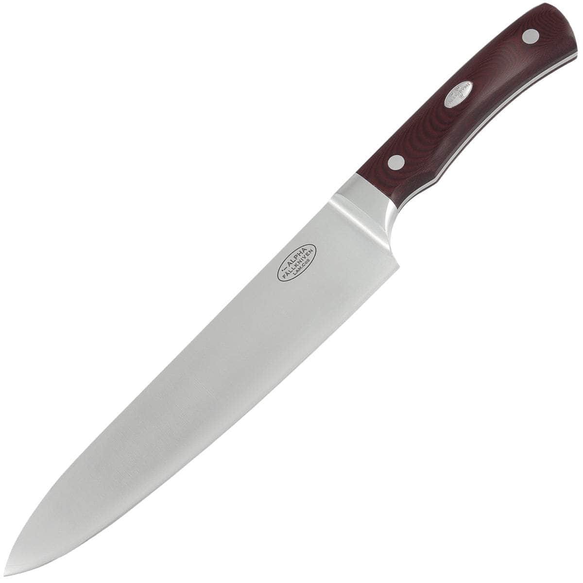 Fallkniven CMT Chef's Alpha, 8 Blade, Maroon Micarta Handle, Gift Box Marketable Sale Online