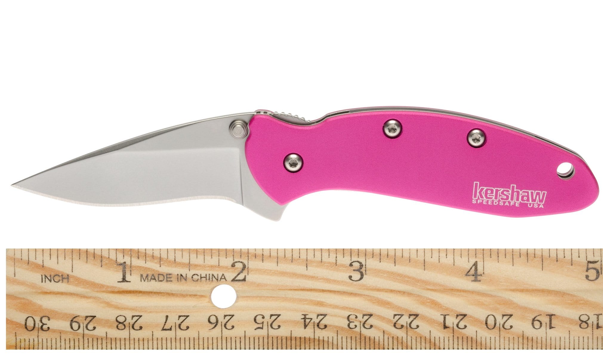 Kershaw Chive, 1.9 Assisted Blade, Pink Aluminum Handle - 1600PINK Recommend For Sale