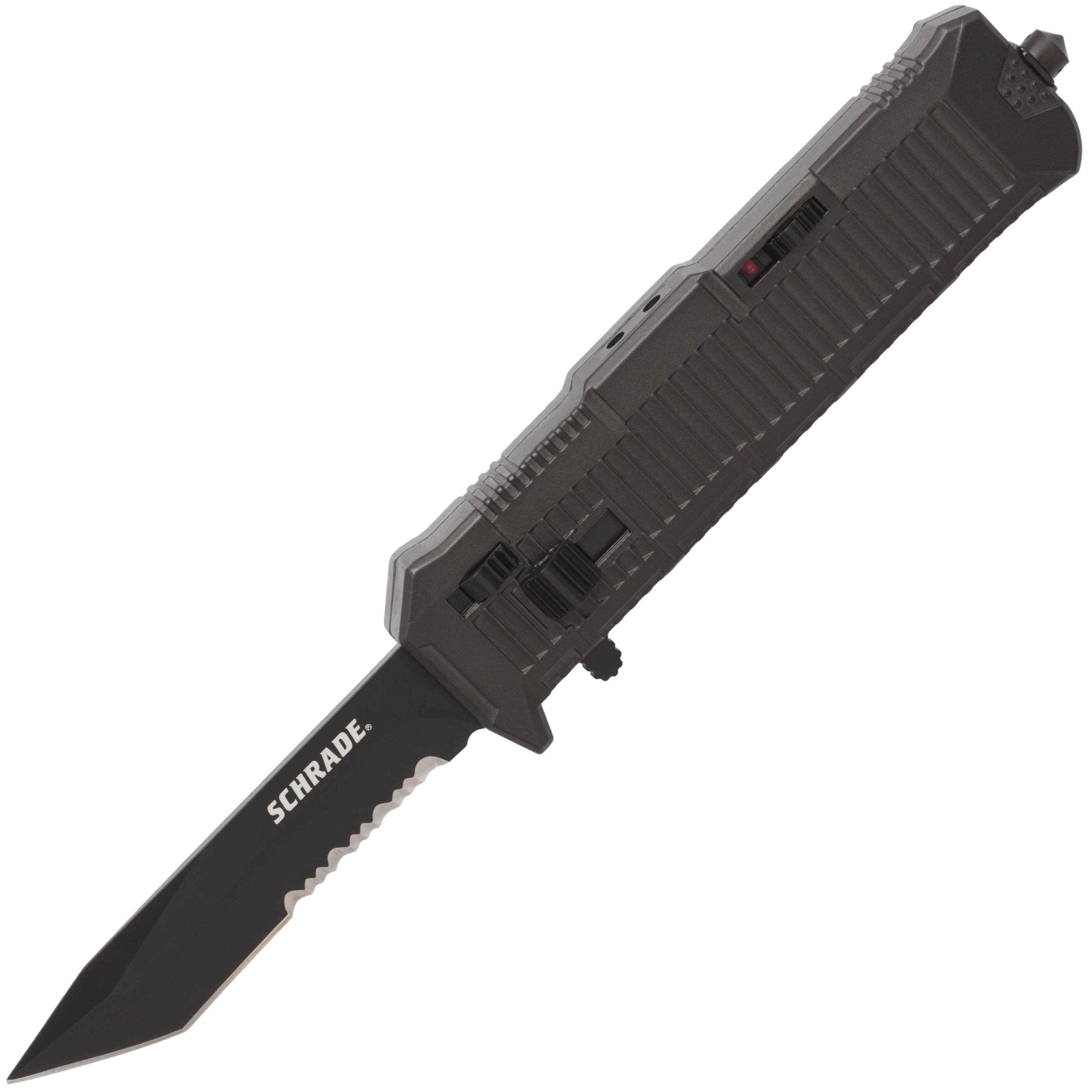 Schrade Viper Assisted OTF, 3.35 Tanto ComboEdge Blade, Aluminum Handle - SCHOTF8TBS Best Wholesale For Sale