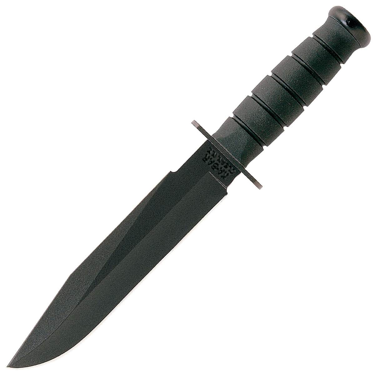 KA-BAR Fighter, 8 Plain Black Blade, Black Kraton G Handle, Sheath - 1269 Cheap Sale How Much