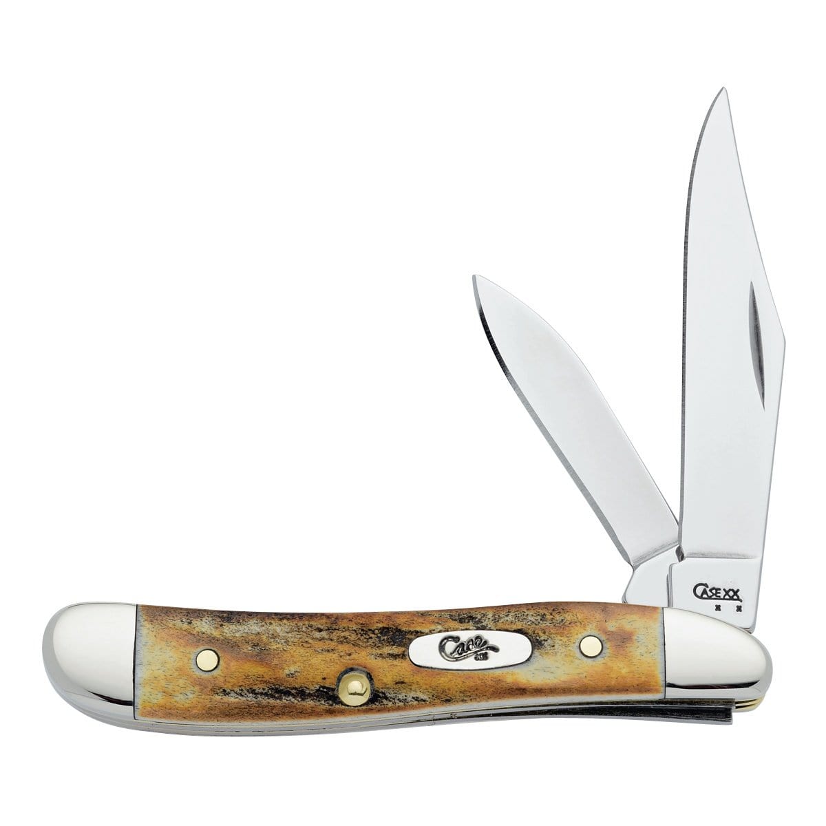 Case Peanut, Clip & Pen Blades, Genuine Stag Handle (5220 SS) - 00048 Sale Latest