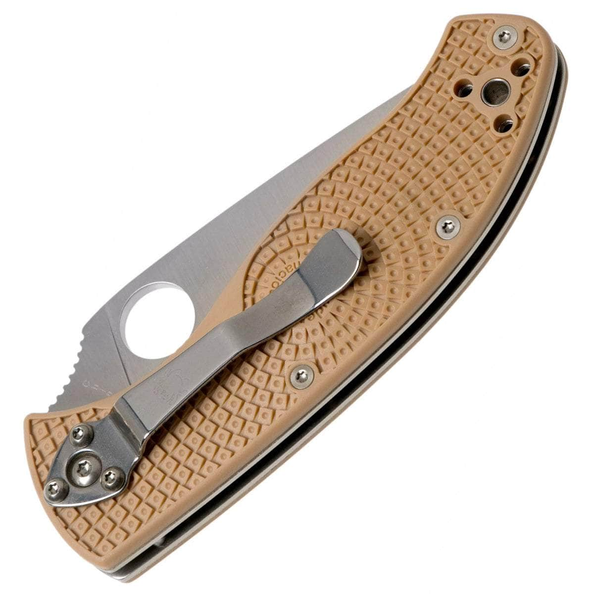 Spyderco Tenacious, 3.39 Plain Satin Blade, Desert Tan G10 Handle - C122PTN Enjoy Online