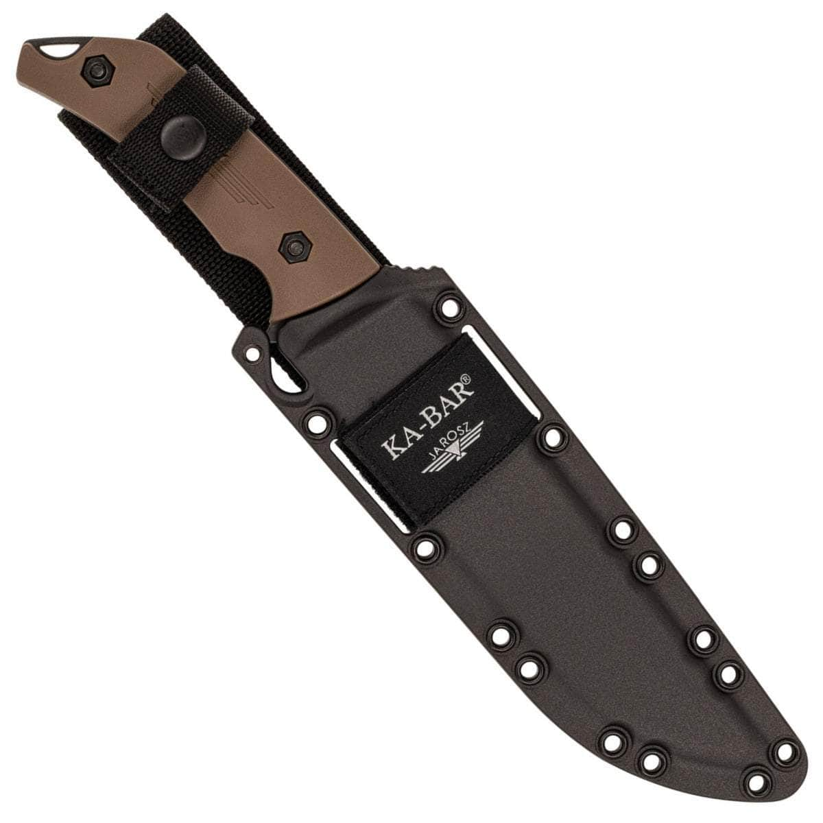 KA-BAR Jarosz Camp Turok, 8 1095 Blade, Brown Ultramid Handle, Sheath - 7511 Free Shipping Fashion Style