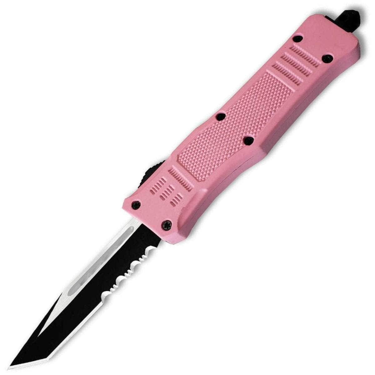 Delta Force Legacy OTF, 2.75 Combo Tanto Blade, Pink Handle - OTFM-11PKT Wiki Cheap Pice