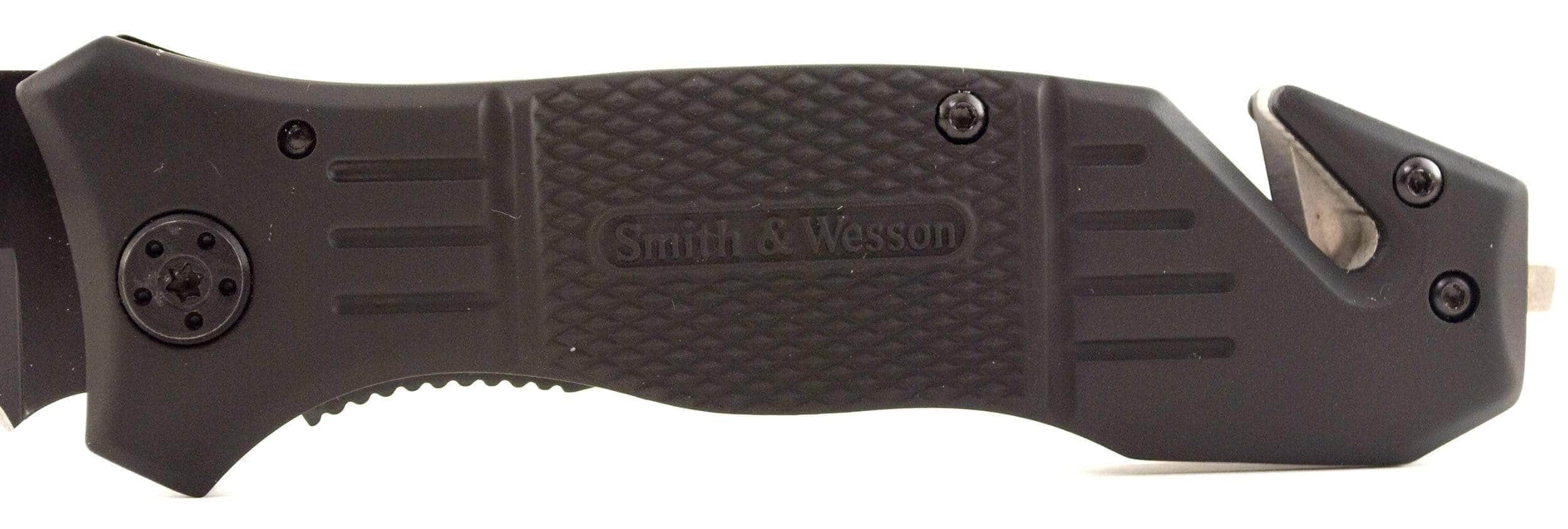 Engraved Smith & Wesson Extreme Ops, 3.3 Serrated Tanto Blade, Rubberized Aluminum Handle - SWFR2S Free Shipping Inexpensive