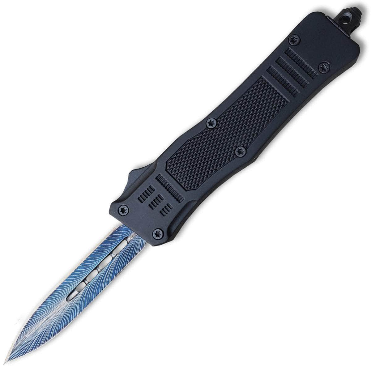 Delta Lightning Blue OTF, 2.75 Blue Spear Blade, Black Handle - OTFM-11BLB Supply