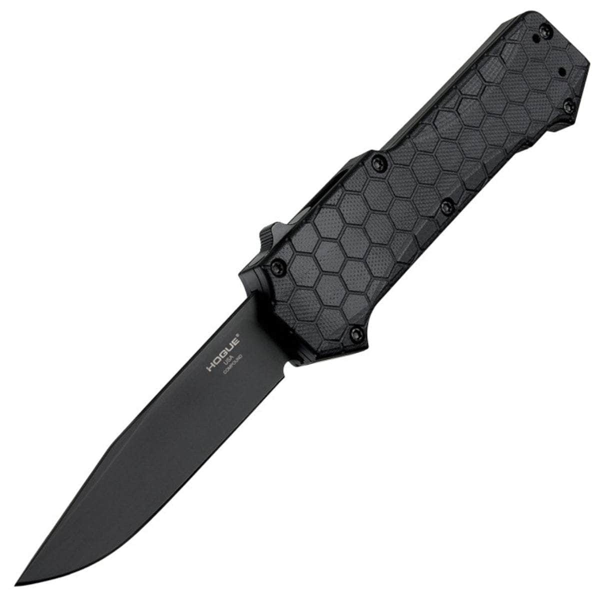 Hogue Compound OTF Automatic, 3.5 Black Blade, Black G10 Handle - 34036 Buy Cheap New