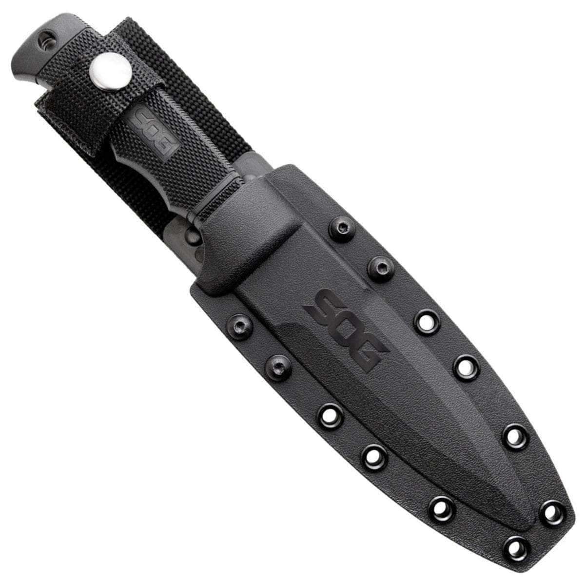 SOG Seal Pup Knife, 4.75 ComboEdge AUS8 Blade, GRN Handle, Kydex Sheath - M37K Excellent