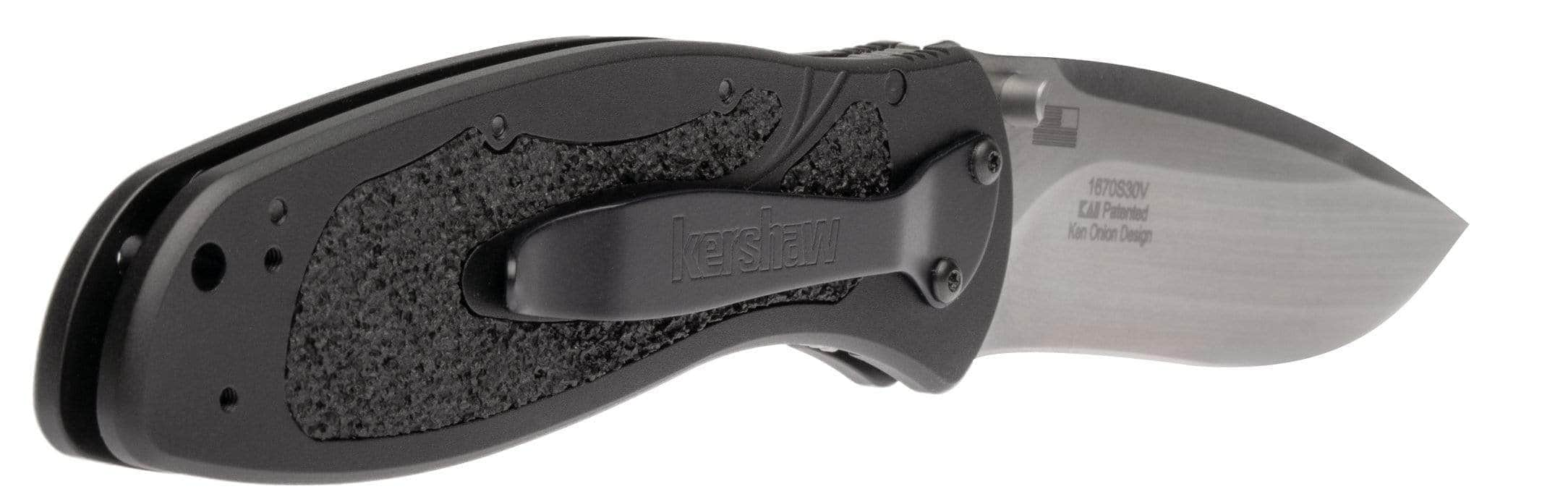 Kershaw Blur, 3.4 S30V Stonewash Blade, Black Aluminum Handle - 1670S30V 2025 Sale Online