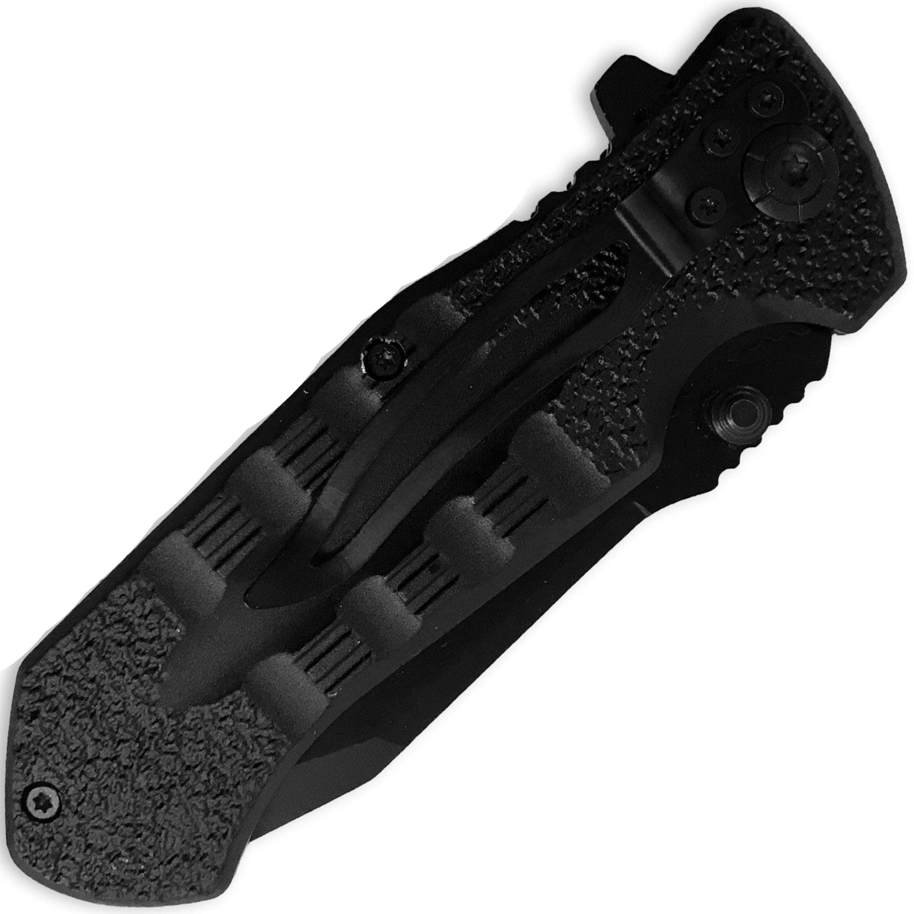 Into Harms Way Rescue Knife, 3.5 Assisted Blade, Black Handle - SP-125 Clearance Good Selling