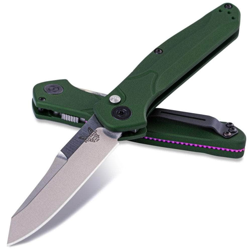 Benchmade 9400 Osborne Auto, 3.4 S30V Satin Blade, Green Aluminum Handle Cheap Low Cost