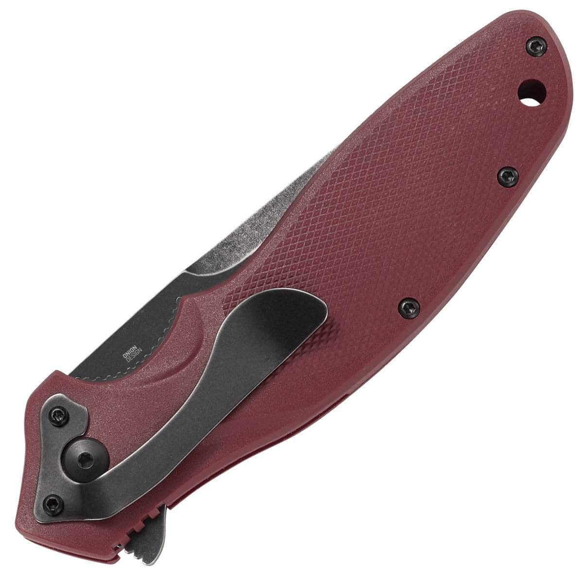 CRKT Shenanigan Maroon, 3.35 Assisted Blade, GRN Handle - K800RKP Clearance In China