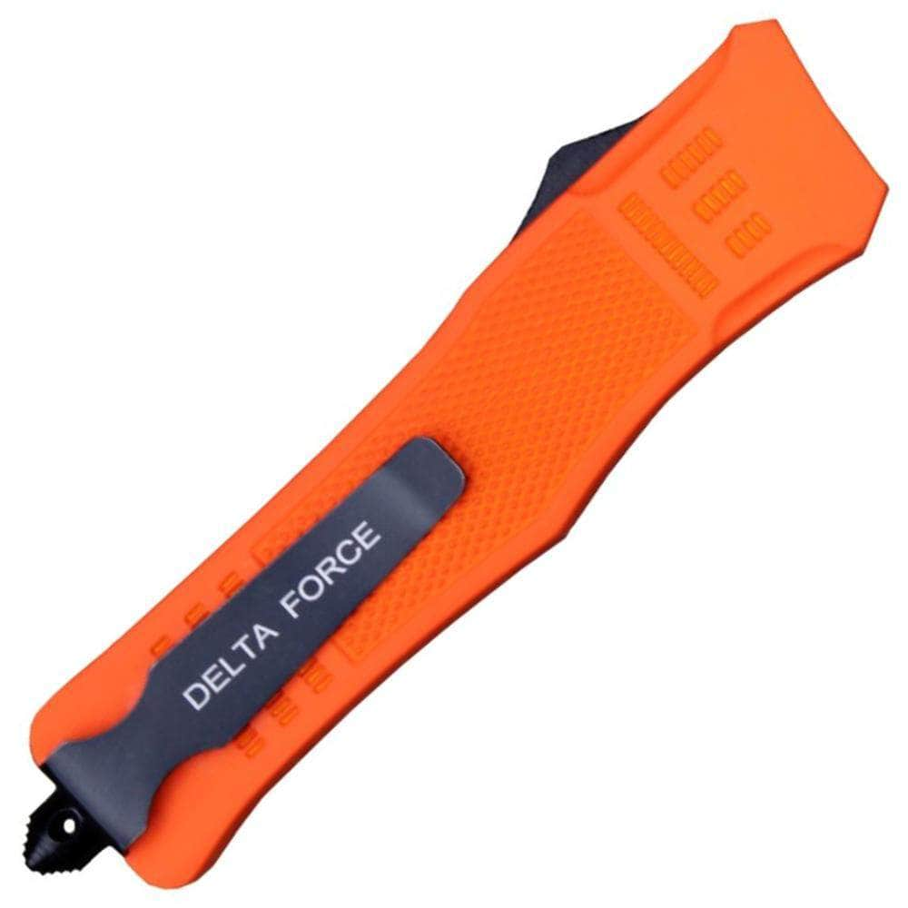 Delta Force Full Size OTF, 3.75 Spear Point Blade, Orange Handle - DFSPOR Geniue Stockist