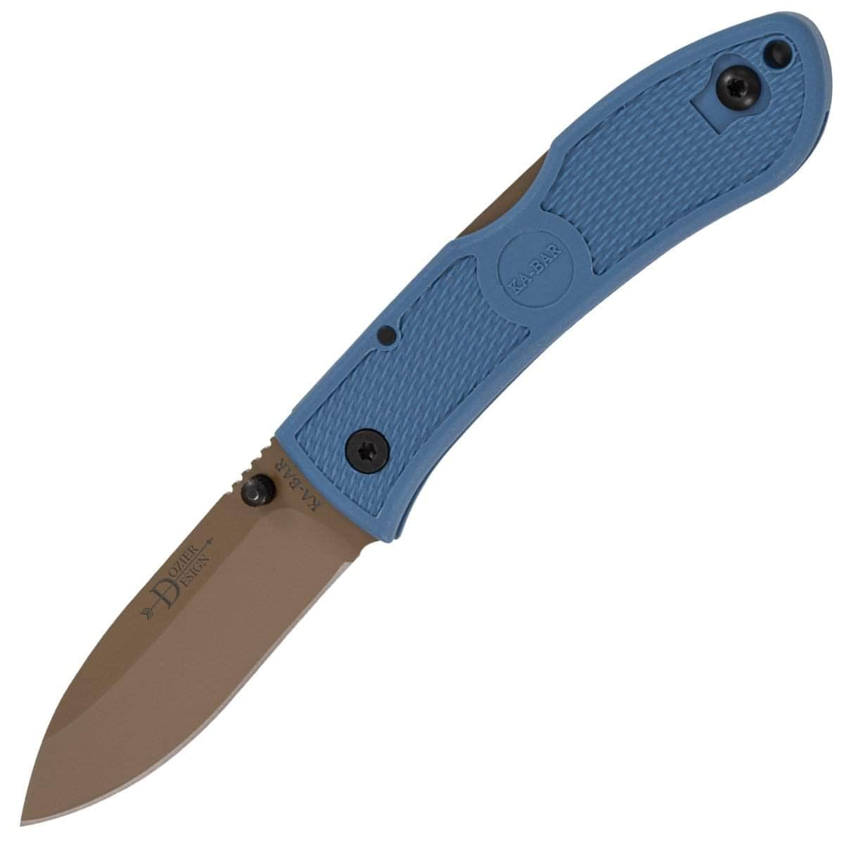 KA-BAR Dozier D2 Folding Hunter, 3 D2 Blade, Blue Zytel Handle - 4062D2 Shop Offer Online