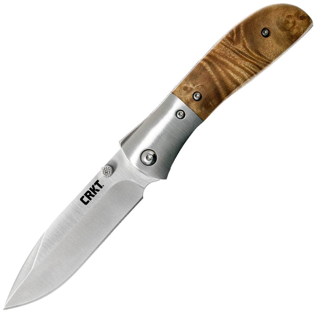 CRKT M4-02W Carson, 3.25 Assisted Blade, Burl Wood Handle w/ Steel Bolster Clearance Clearance