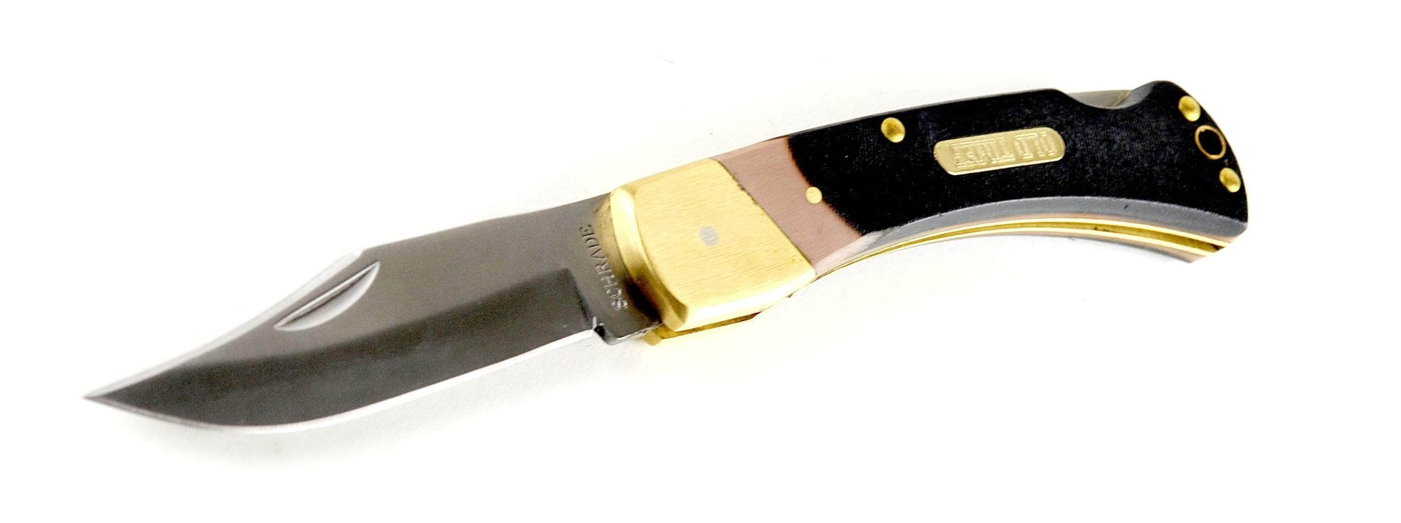 Engraved Schrade Old Timer 6OT Golden Bear, 3.75 Blade, Delrin Handle, Sheath Outlet Low Pice