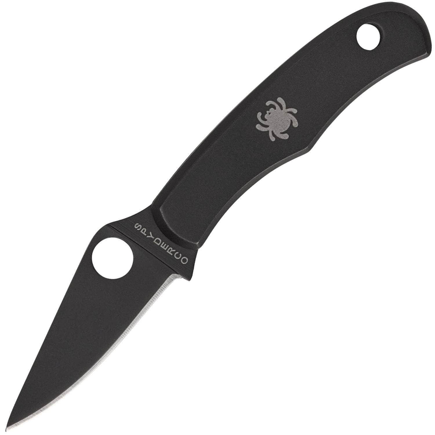 Spyderco Bug Knife, 1.27 Black Blade, Black Stainless Steel Handle - C133BKP Free Shipping Clearance Store