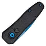 Blue Push Button Legal Auto Knife Black Handle PF-48BL Cheap With Credit Card