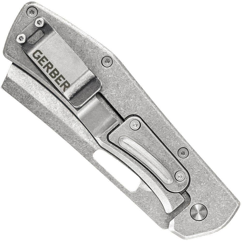 Gerber FlatIron, 3.6 Stonewashed Blade, Grey Aluminum Handle - 30-001494 Footlocker Pictures