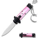 Mini Pink Key Chain OTF Knife Drop Point 99-1PK Enjoy For Sale