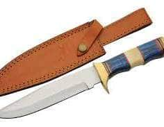 12.5 Bone/Wood Handle Outdoor Camping/Hunting Knife With Leather Sheath, White (203457) Latest Cheap Online