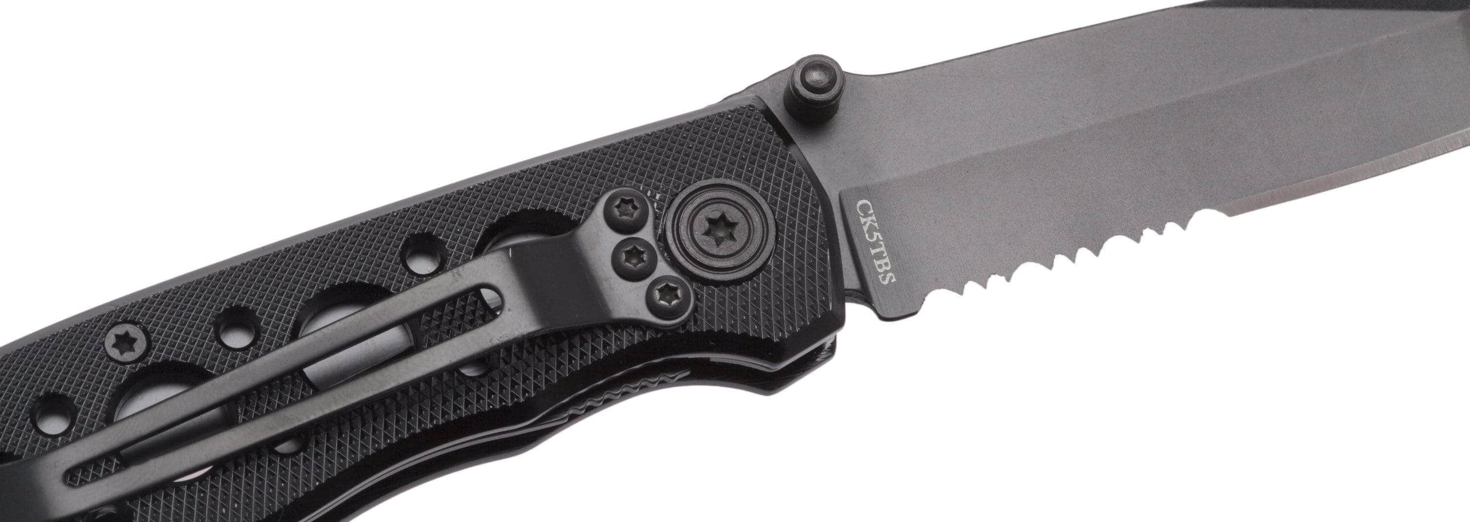 Smith & Wesson Extreme Ops Folder, 3.25 Combo Blade, Black Aluminum Handle - CK5TBS Free Shipping In China