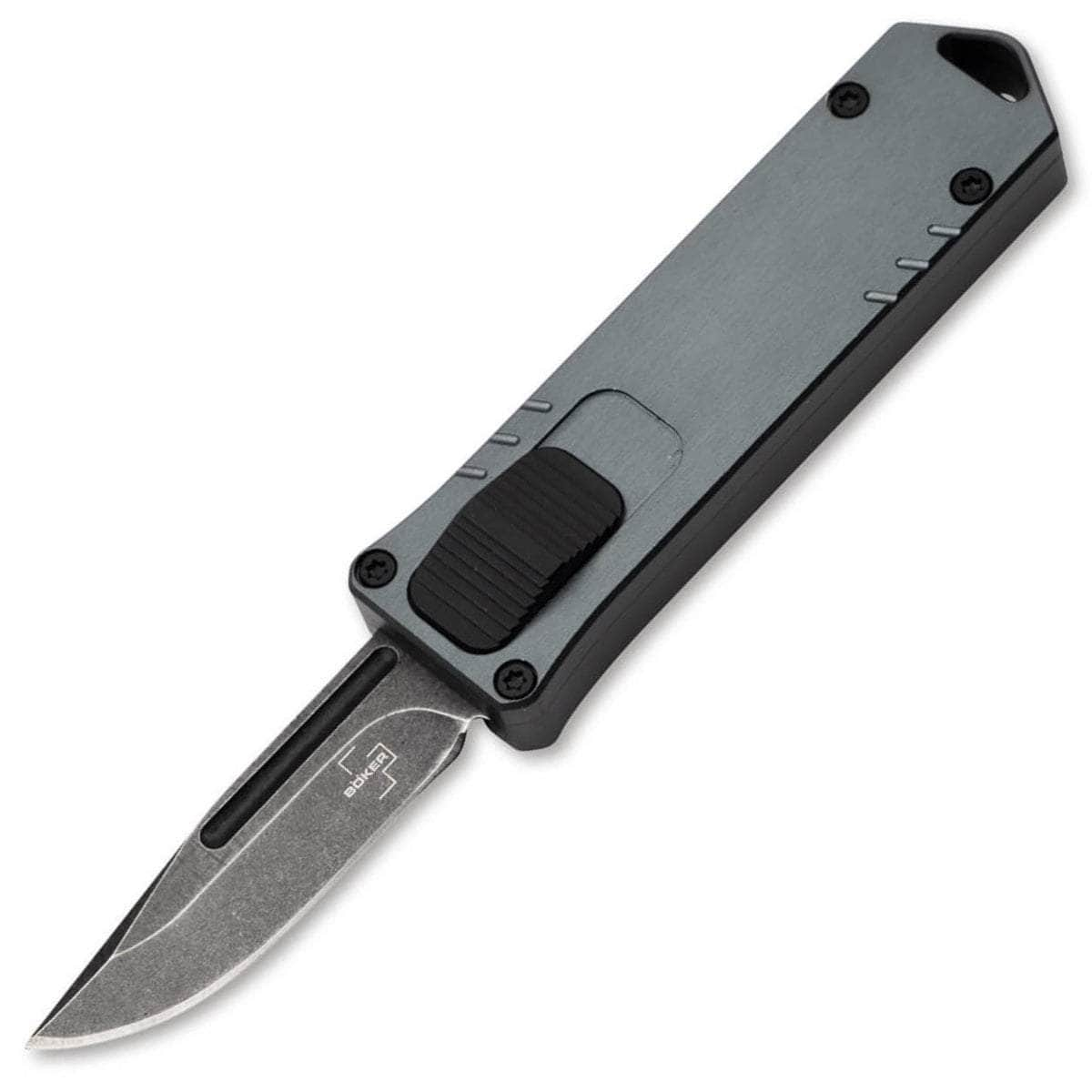 Boker Plus USB OTF, 1.77 D2 Blade, Gray Aluminum Handle - 06EX268 Cheap Discount Sale