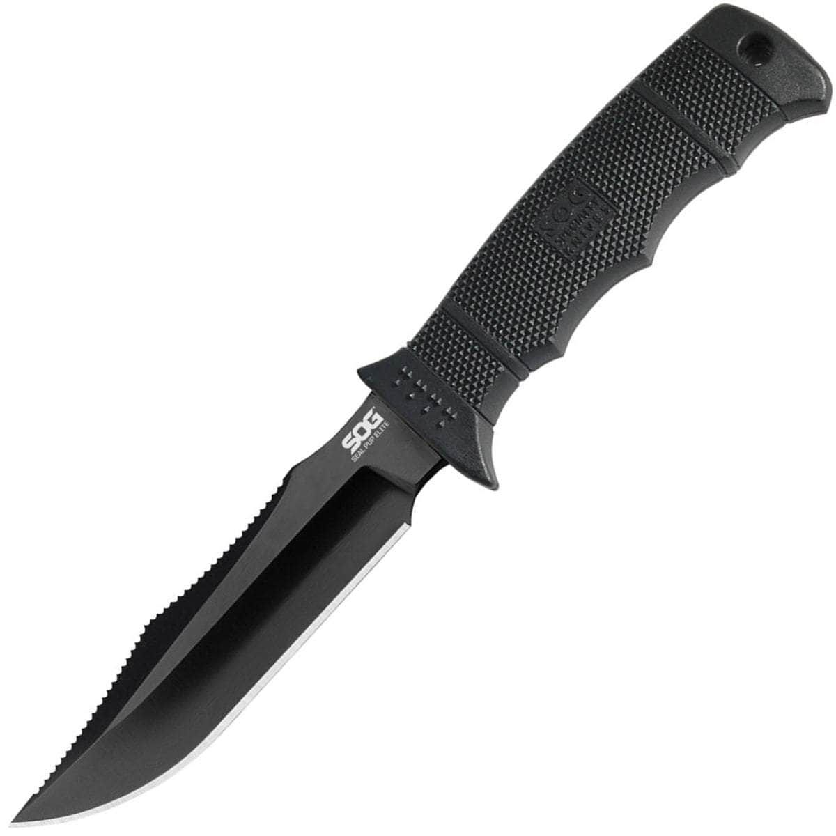 SOG Seal Pup Elite, 4.875 Blade, GRN Handle, Nylon Sheath - E37SN-CP Discount Sast