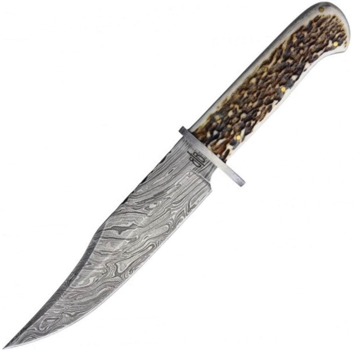 BnB King's Stag Bowie, 6 Damascus Blade, Stag Handle - BNB123213 With Credit Card Online