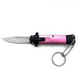 Mini Pink Key Chain OTF Knife Drop Point 99-1PK Enjoy For Sale