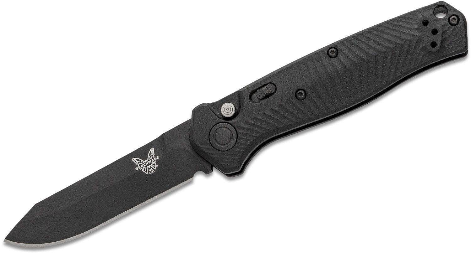 Benchmade Mediator AUTO Folding Knife 3.30 S90V Black Cerakote Plain Blade, Milled Black G10 Handle - BM-8551BK Outlet Store Cheap Pice