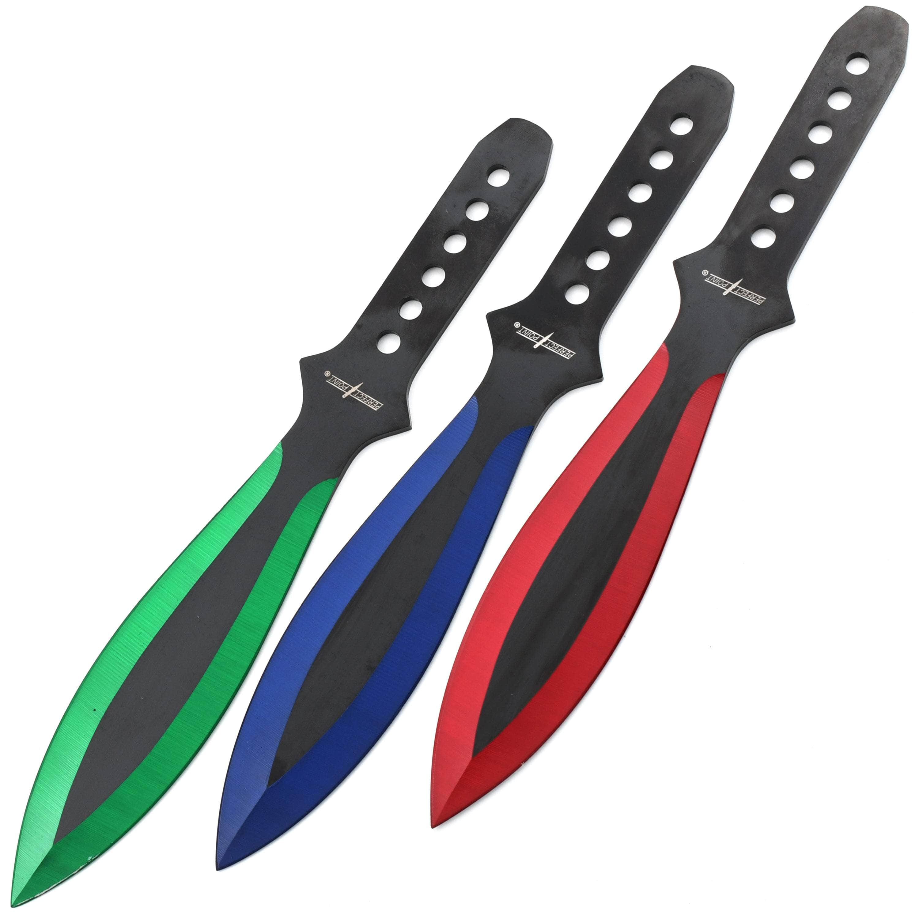 Perfect Point Throwing Knife Set, 3 9 Knives, Nylon Sheath - PP-114-3RGB Finishline Online