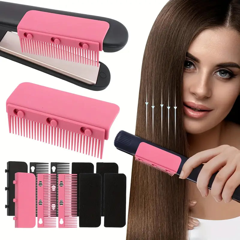 Flat Iron Comb, ABS Plastic Handle Hair Straightener Comb Attachment Cheap Sale Comfortable