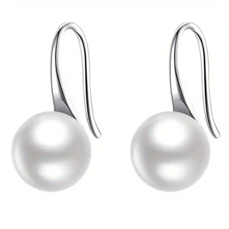 High-Heeled Shoes Pearl Earrings Fashionable