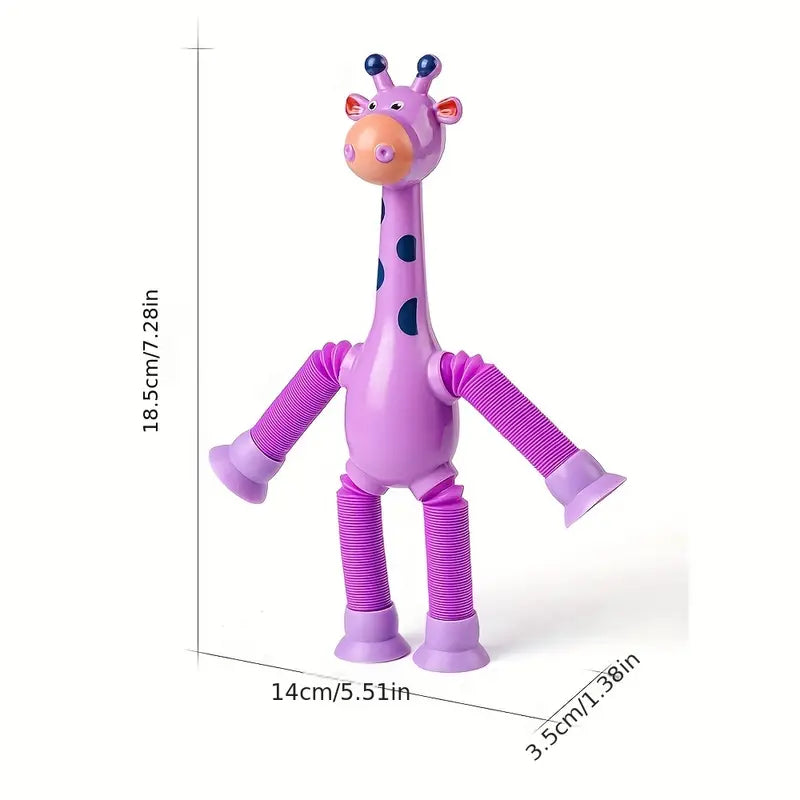 Giraffe Suction Cup Cartoon Creative Puzzle Toy, Stretching Tube, Telescopic Tube, Decompression Free Shipping Genuine