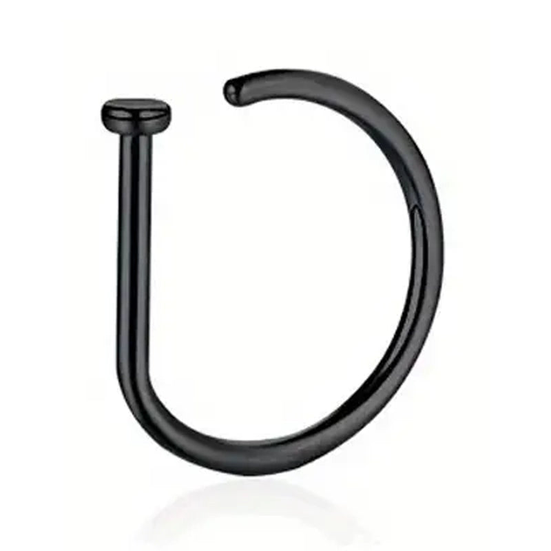 Elegant Punk-Style Stainless Steel Nose Rings - Clip-On Non-Piercing Design For Cheap Sale Online