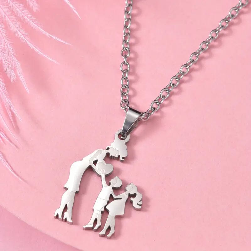 Stainless Steel Heartfelt Mother-Daughter-Son Necklace Best Store To Get Sale Online