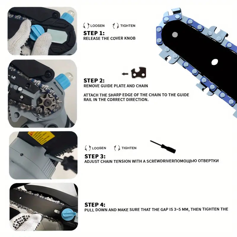 21V 4-6 Inch Cordless Chainsaw Kit with Built-in Lubrication, Battery and Charger Pices For Sale