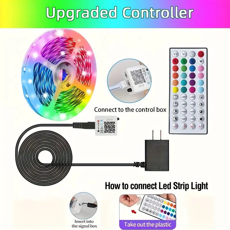 150FT Smart Led RGB LED Lights Music Sync Color Changing Light with App Tumblr