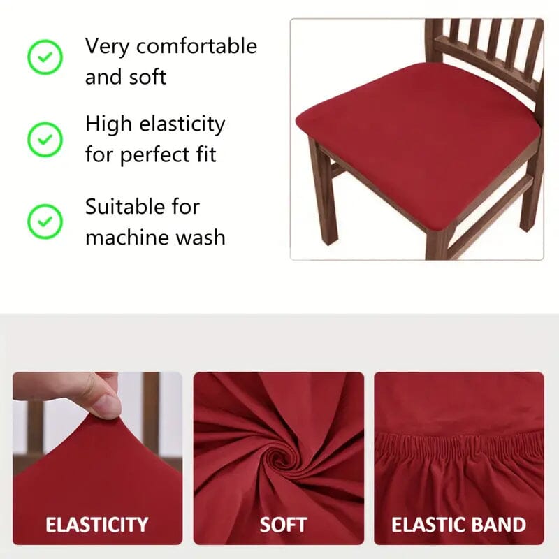 4-Pieces: Solid Color Brushed High Elastic Chair Cover Pre Order For Sale