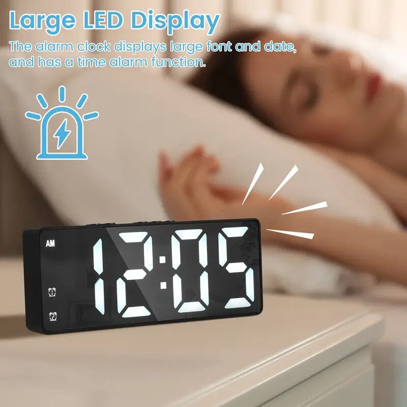 LED Digital Alarm Clock with Dual Alarms, Voice Control and more Online Online Clearance