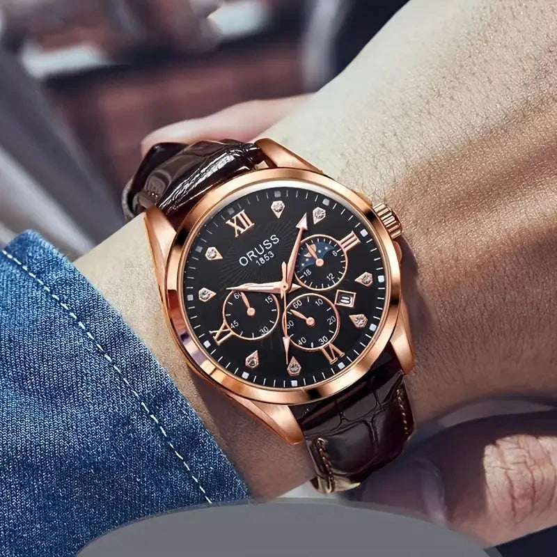 Brown Leather Fashion Quartz Wrist Watch With Paypal Cheap Online