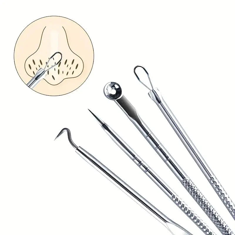 4-Piece Set: Blackhead Remover Tool for Blackheads, Acne and Dark Spots Outlet Marketable