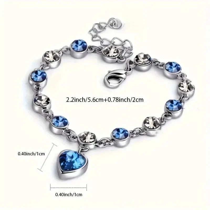 Stunning Heart Of Ocean Rhinestone Bracelet For Girls Free Shipping Get To Buy