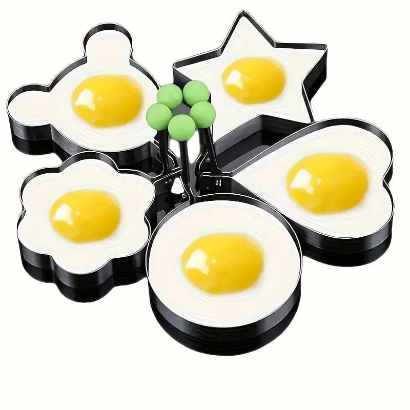 6-Pieces: Creative Stainless Steel Egg Cooking Ring Set Visa Payment