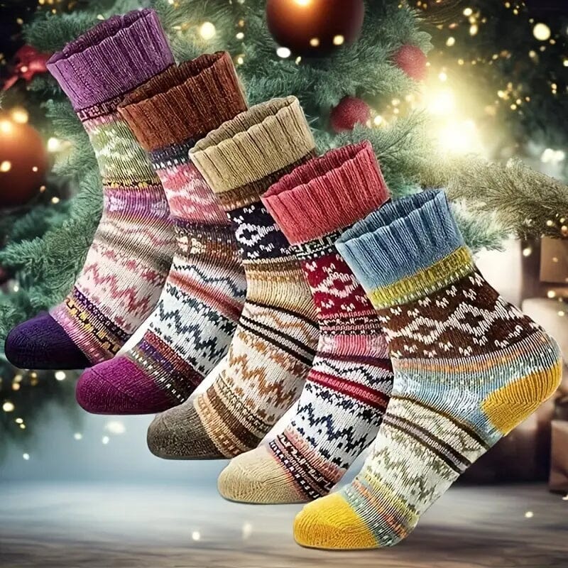 5-Pairs: Women's Comfortable and Warm Crew Socks Free Shipping Low Cost