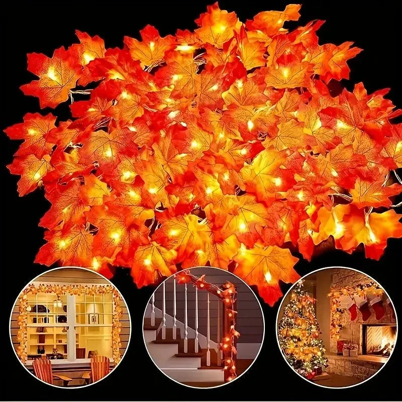 4-Pack: 2M 20LED Fall Garland Fall Decorations LED Cheap Sale Geniue Stockist