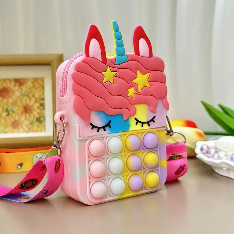 Unicorn Crossbody Bag with Pop Fidget Buttons Very Cheap